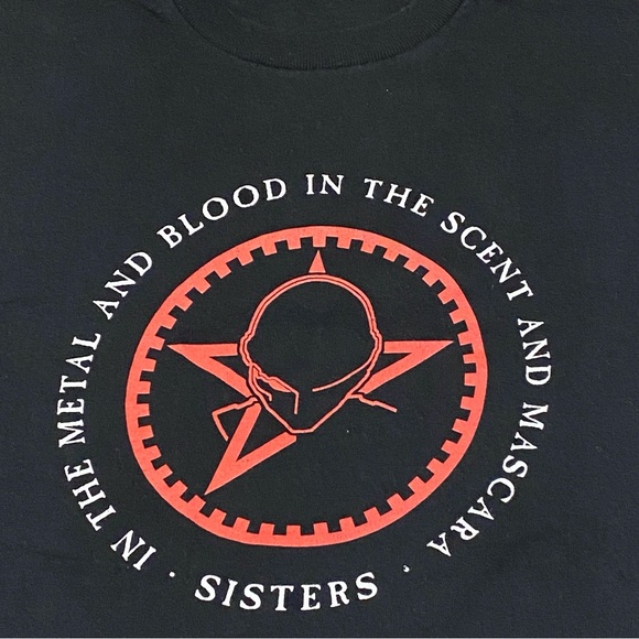 Official Sisters of Mercy Lyrics Shirt Crop Top - Picture 3 of 4